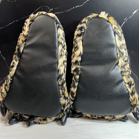 Unbranded Women’s Leopard Print Slipper Brown/Black sz 7/8 - Picture 7 of 7